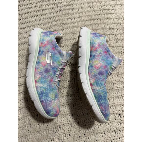Skechers Summits Sneakers Running Shoes 149132W Womens 7.5 37.5 Tie Dye Pastel - Picture 4 of 9
